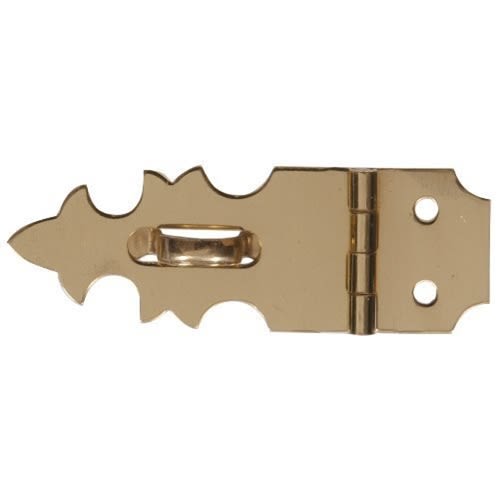 Solid brass decorative mini hasp with bright finish for hardware and home improvement projects under $50 collection