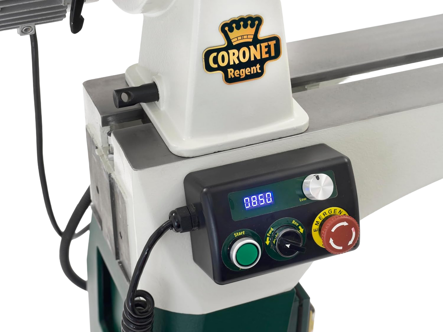 Record Power Coronet Regent 18" Heavy Duty Swivel-Head Cast Iron Variable Speed Lathe