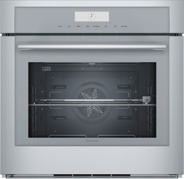 30-inch stainless steel single wall oven with digital control panel and convection cooking modes from Thermador Appliances collections