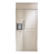 Panel-ready built-in side-by-side refrigerator with dispenser in kitchen appliances and side-by-side refrigerators collection