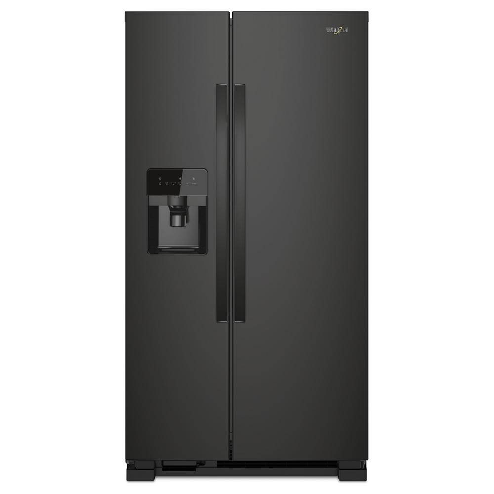 33-inch wide black side-by-side refrigerator with water dispenser in refrigerators and kitchen appliances collections