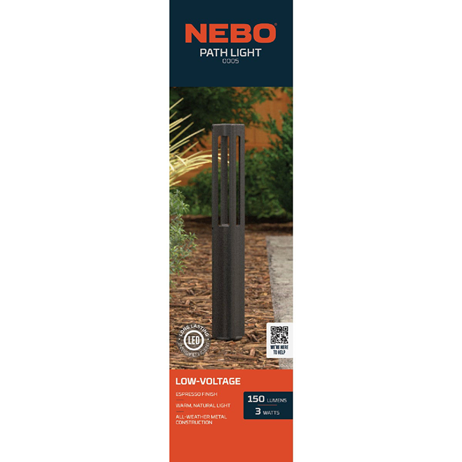 Espresso finish outdoor bollard style path light with 150 lumens LED for home improvement lighting solutions