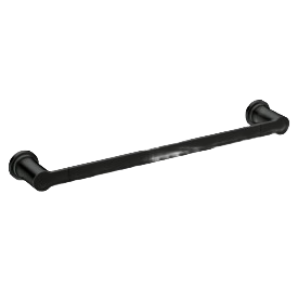 Matte black bathroom towel bar with sleek modern design for home improvement and organization