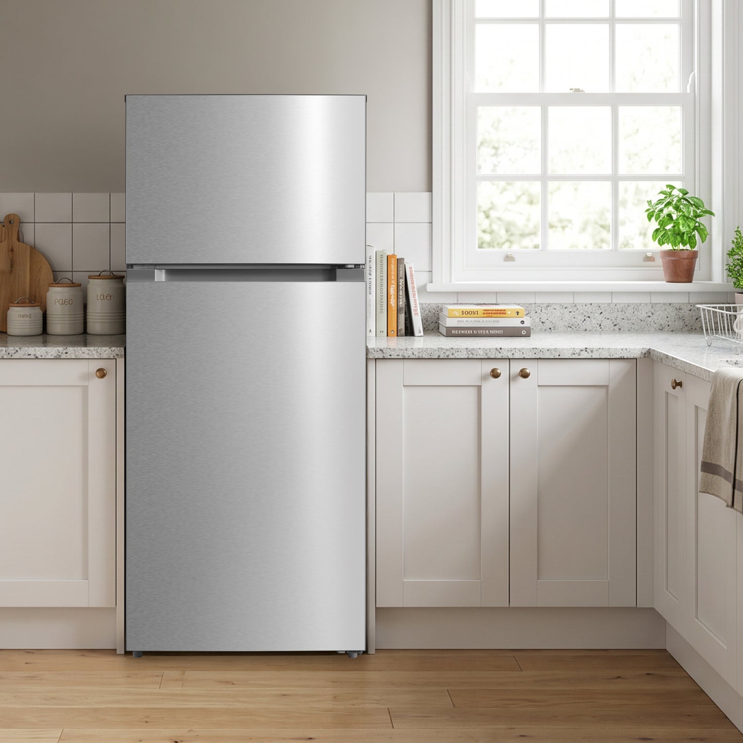 Element 16.0 cu. ft. Top Freezer Refrigerator - Stainless Steel, ENERGY STAR (ERT16CGDS)