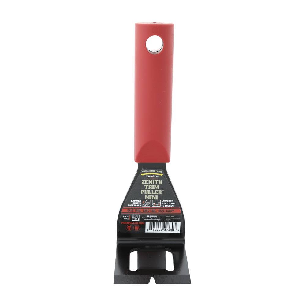 Compact trim puller with red handle and metal blade designed for tools and home improvement tasks