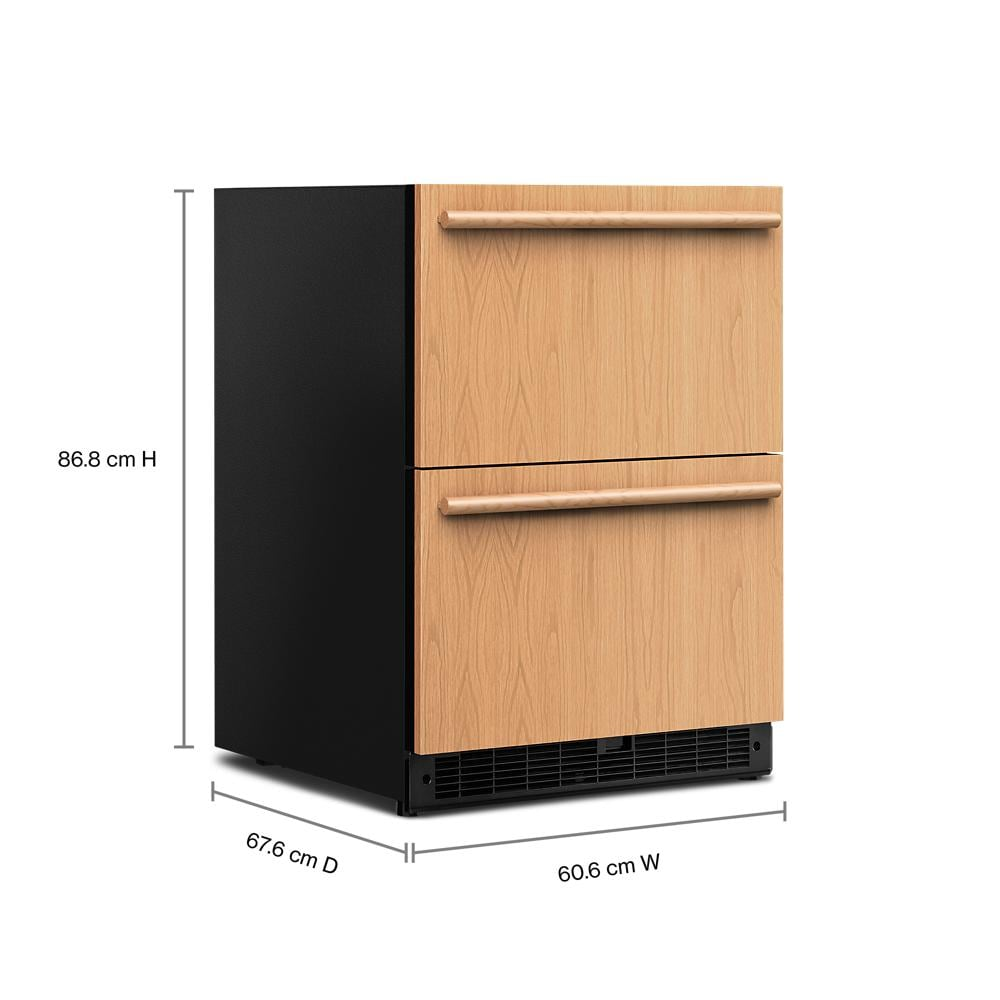 24" Panel-Ready Undercounter Double-Drawer Refrigerator