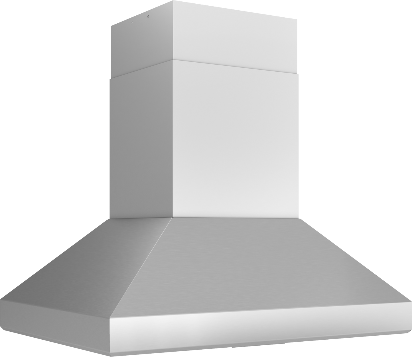 stainless steel island range hood with large chimney design for kitchen and home improvement appliances
