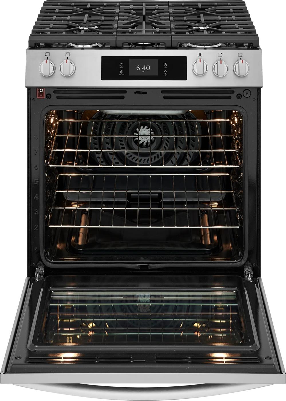 30" Front Control Gas Range with Stone-Baked Pizza