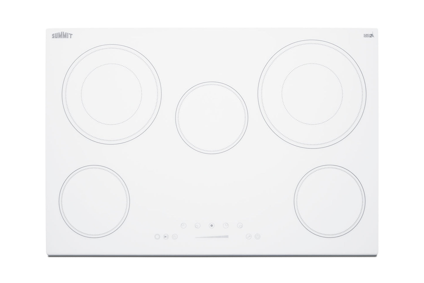 30" Wide 208-240V 5-Burner Radiant Cooktop