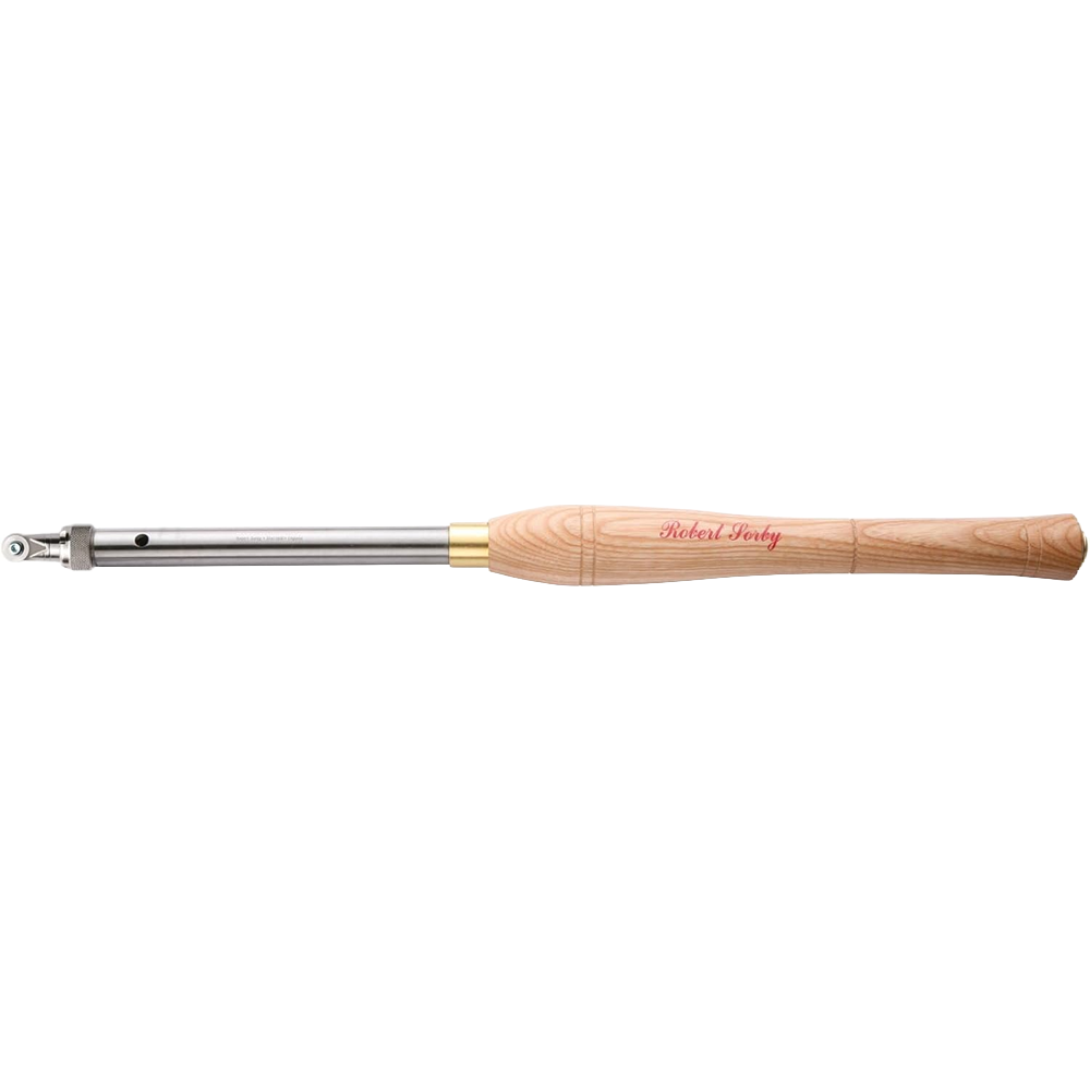 Wood handle turning tool with steel shaft and round carbide cutter for woodworking tools and home improvement collections