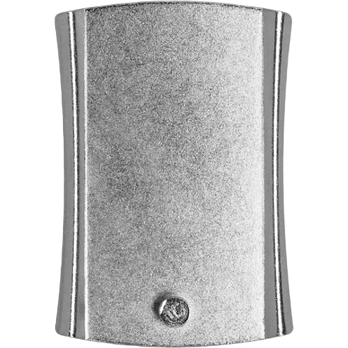 Silver jumbo adhesive picture hanger with smooth finish designed for strong hold in home improvement tasks