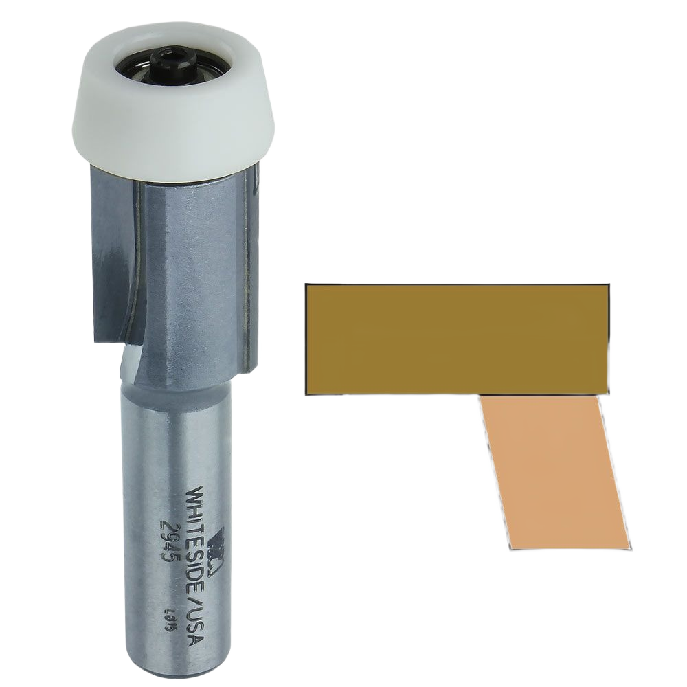 Whiteside overhang trim bit with no-mar bearing for precise sink installation in power tool accessories collection under $100