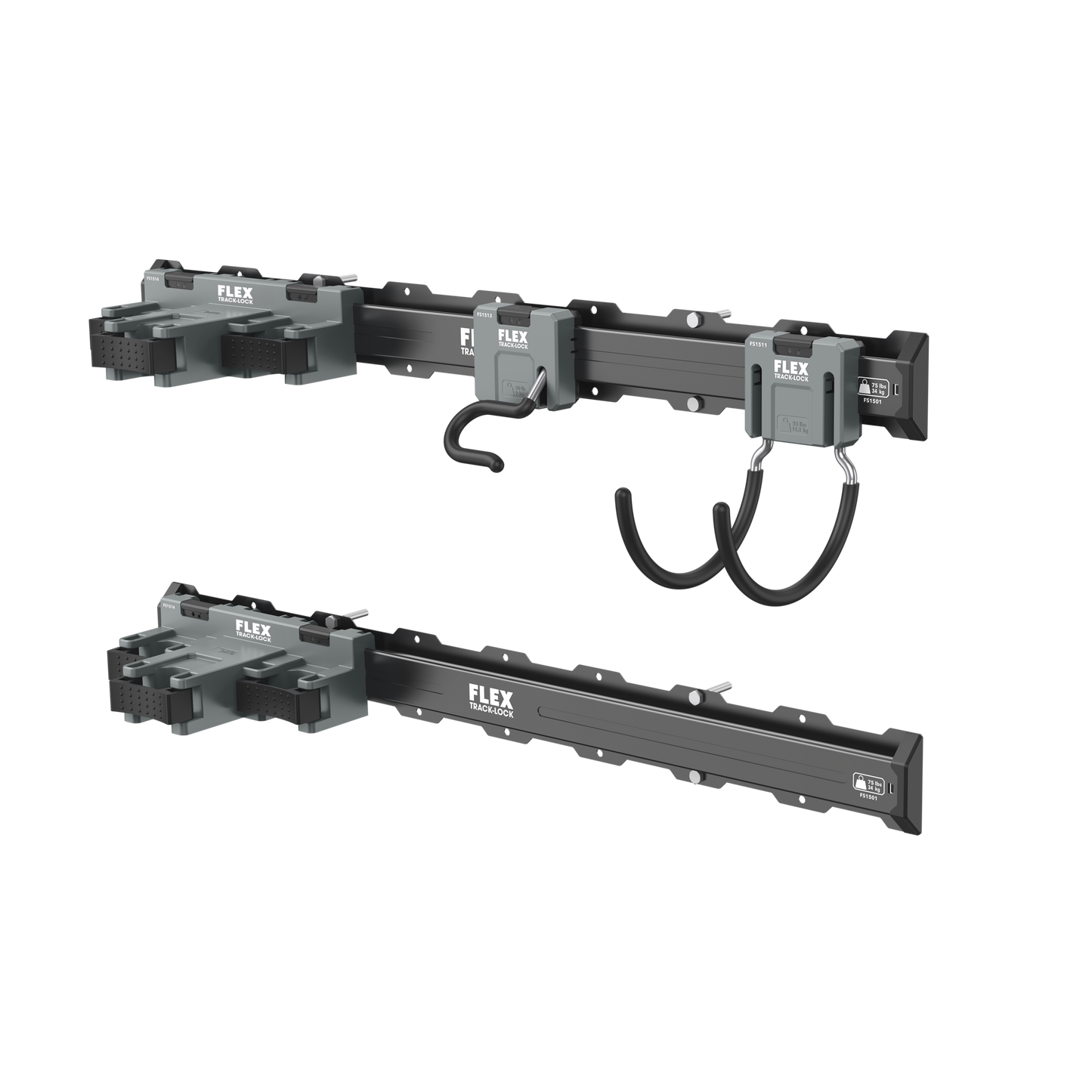 FLEX TRACK LOCK™ 6 Pc. Landscaping Tool Wall Storage Set