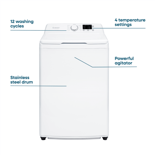 Element Electronics 3.9 cu. ft. Top Load Washing Machine with Agitator - White (ENTW3925EW)