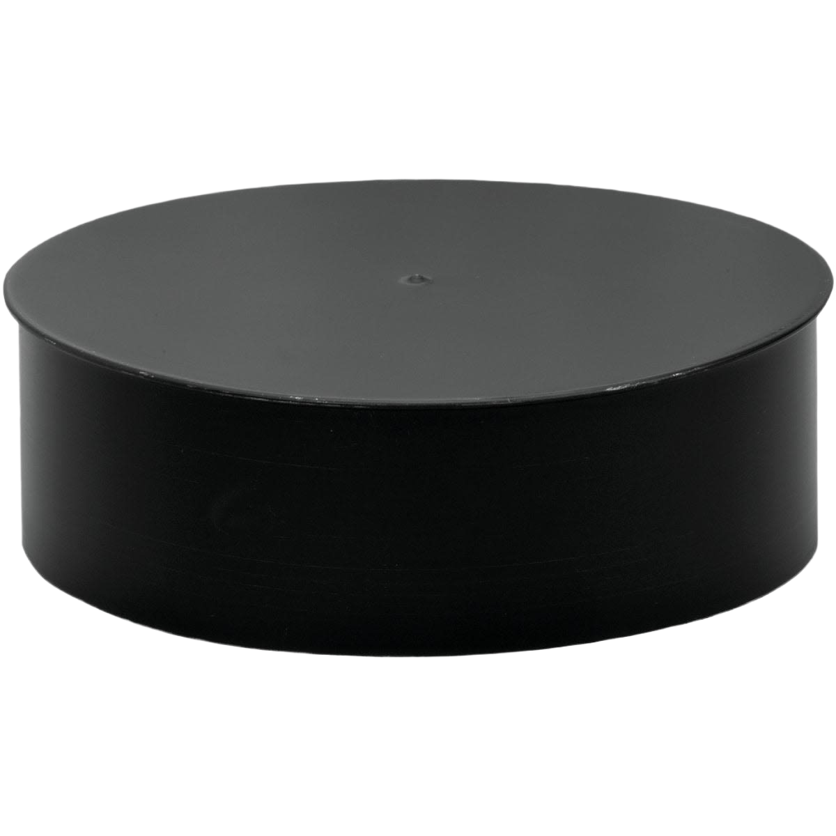 Black 24-gauge steel tee cap pipe fitting for plumbing and home improvement projects under $50 and $100 collections