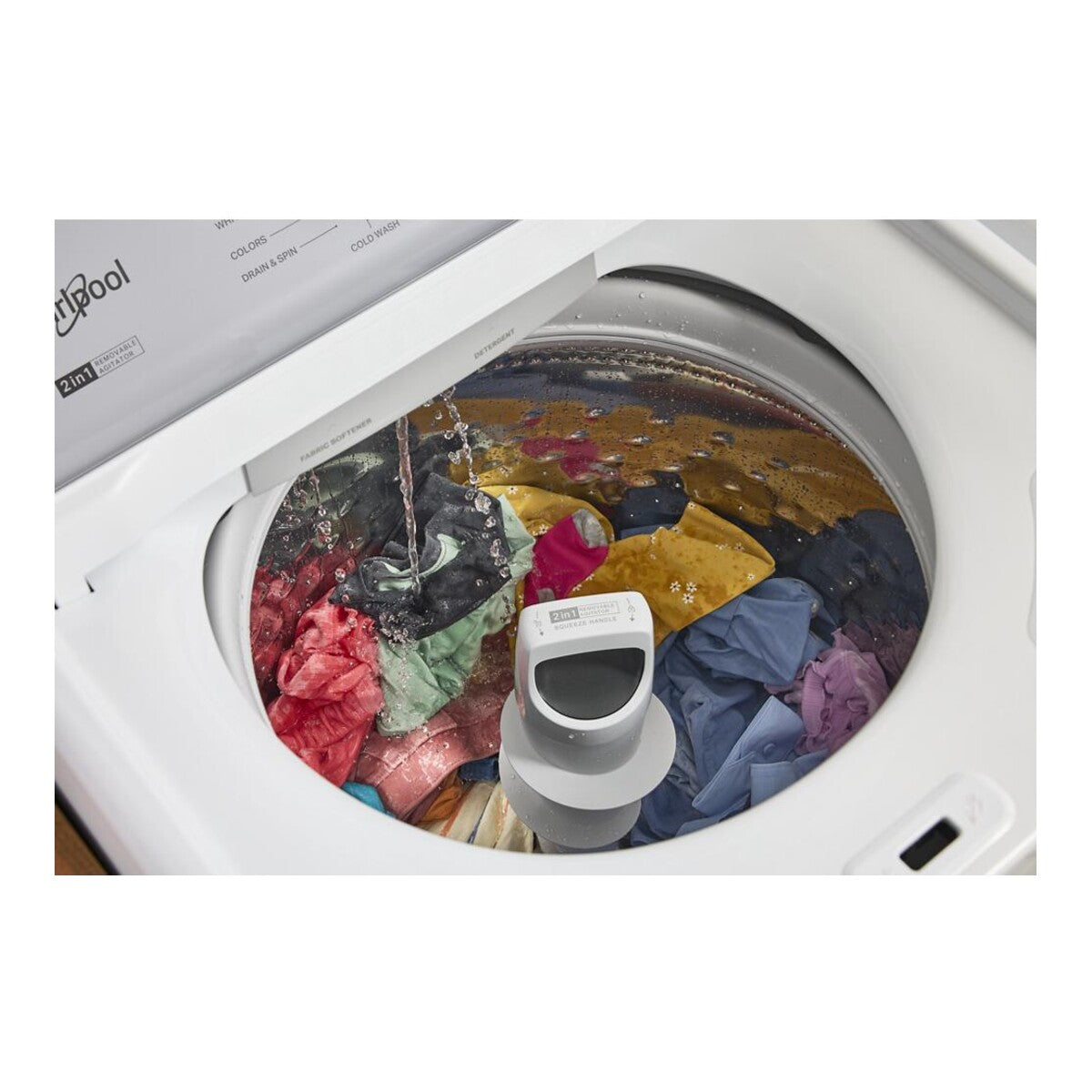 4.2–4.3 Cu. Ft. Whirlpool® Top Load Washer with 2-in-1 Removable Agitator and Soft Close Glass Lid
