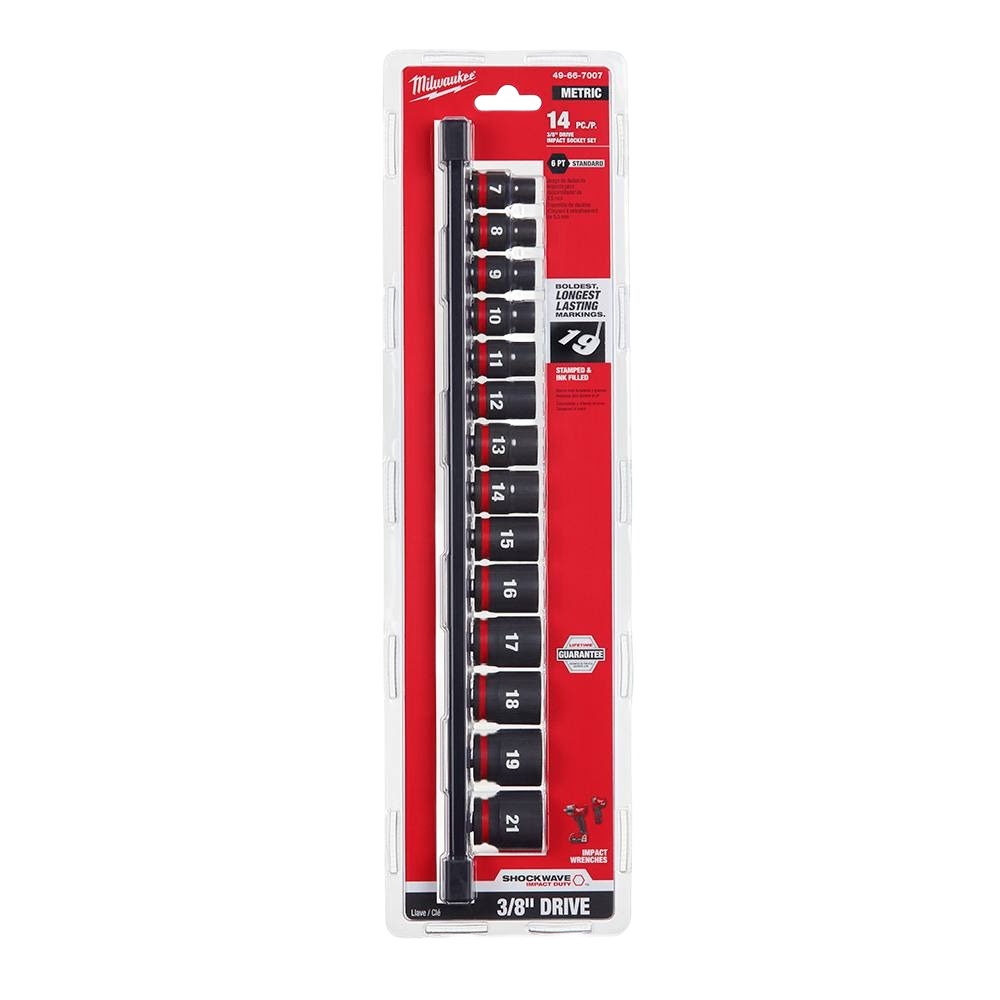 14-piece 3/8" drive metric 6-point sockets set in molded case for hand tools and woodworking collections under $100
