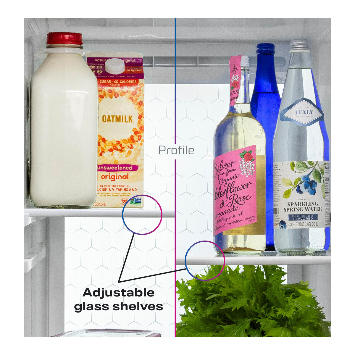 GE Profile™ ENERGY STAR® 27.8 Cu. Ft. Side-By-Side Refrigerator with Hands-Free AutoFill and CustomSize™ Ice