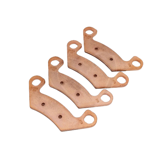 Set of four copper-colored front and rear brake pads for John Deere tractors in tools and home improvement use