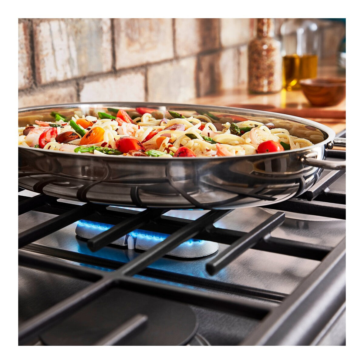 30-Inch 5 Burner Gas Convection Slide-In Range with Baking Drawer