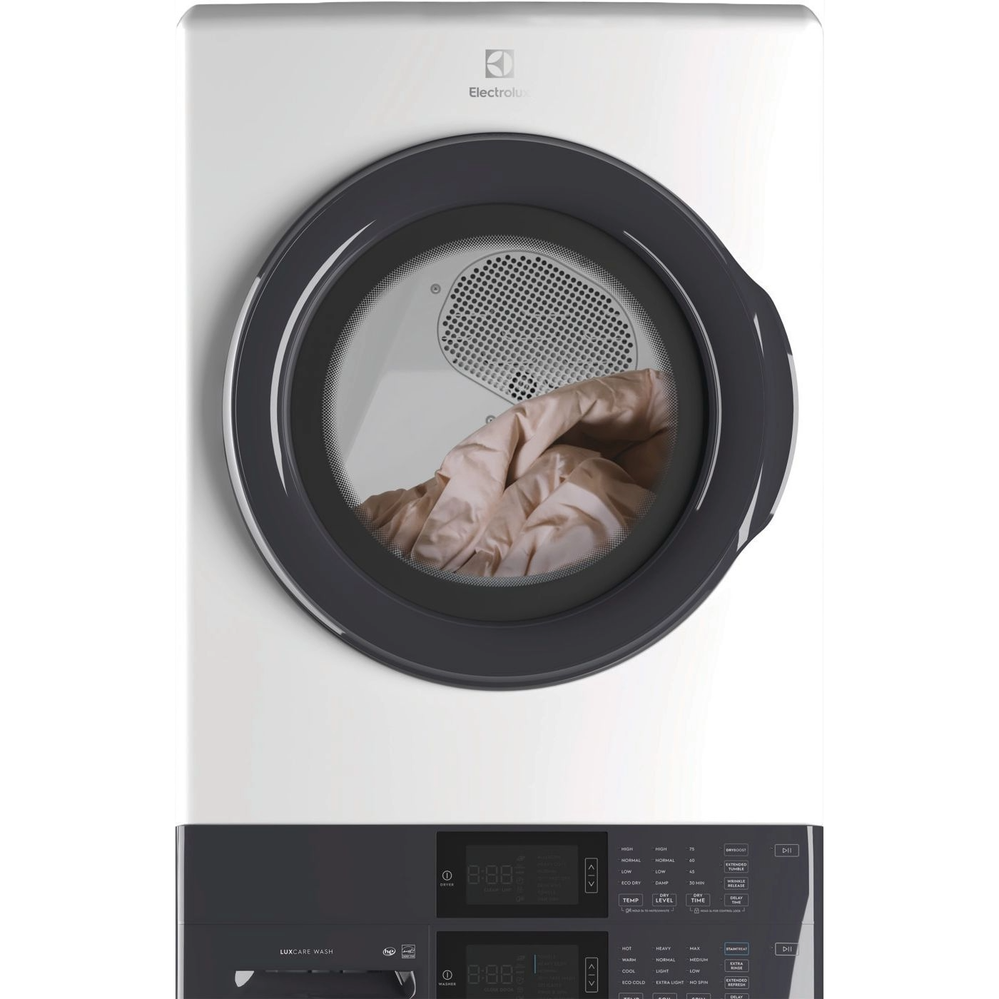 Laundry Tower Single Unit Front Load 4.4 Cu. Ft. Washer & 8 Cu. Ft. Electric Dryer