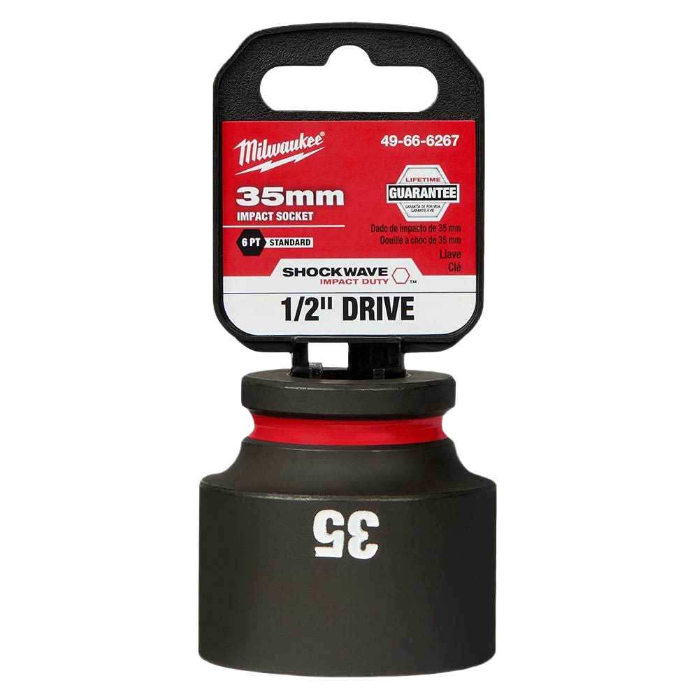 35mm 6 point impact socket with forged steel construction for heavy-duty hand tool and home improvement use