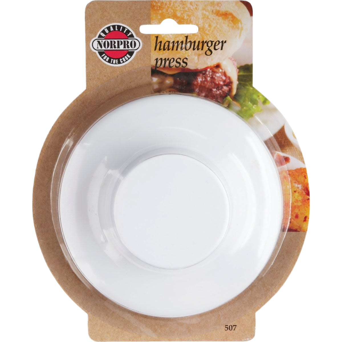 White plastic hamburger press with comfortable handle for kitchenware and home cooking under $25 collections