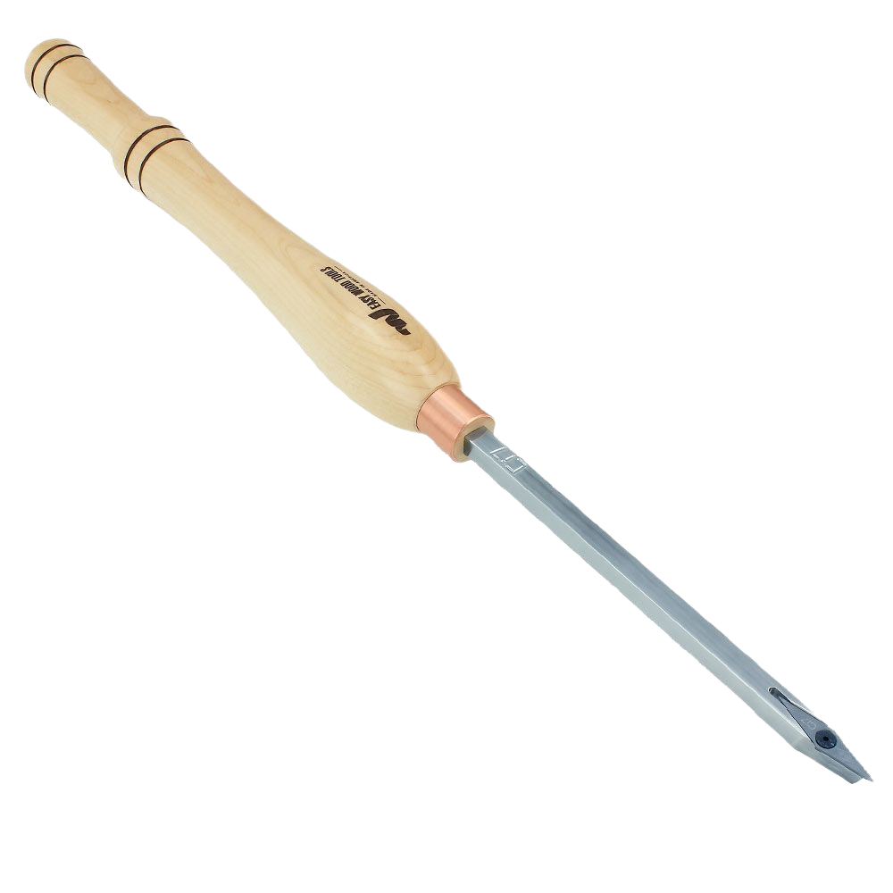 Mid-size woodworking micro detailer with wooden handle and precision cutting tip for fine woodturning projects in woodworking tools collection
