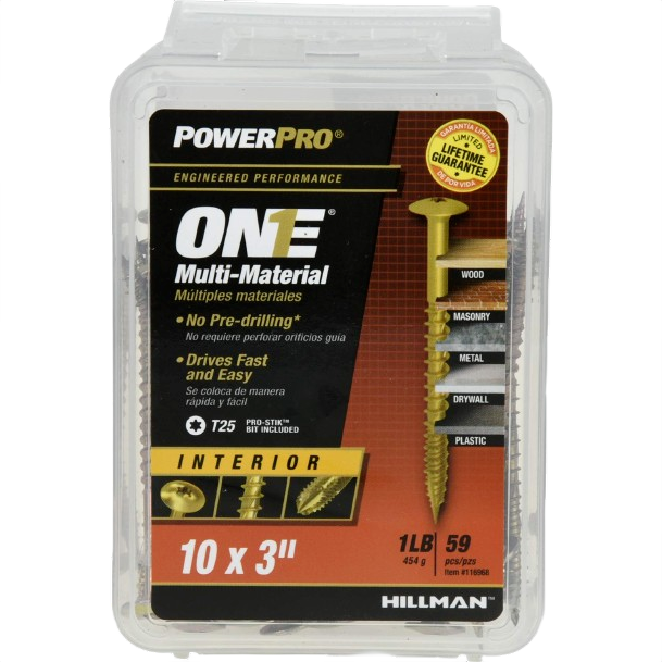 Hillman multi-material flat head screws for wood, metal, drywall, and plastic, fasteners in hardware under $50 collection