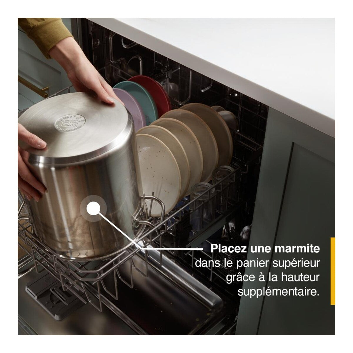 24” Stainless Steel Dishwasher with AI Intelligent Wash and Tall Top Rack