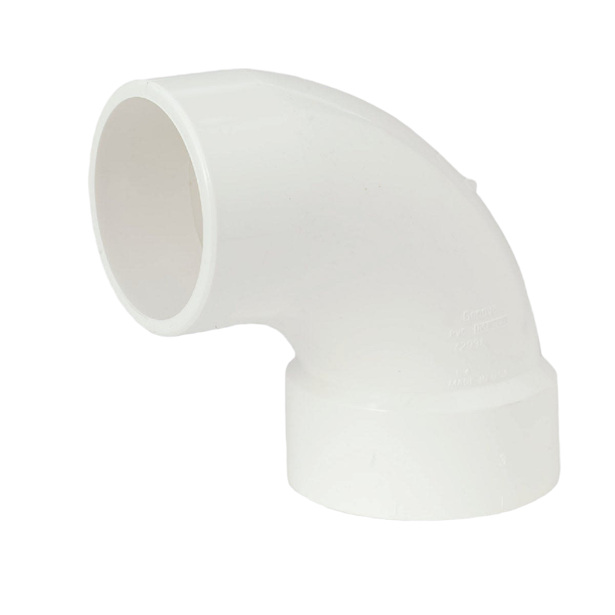 White 3-inch PVC street elbow pipe fitting for plumbing in Pipes & Fittings and Home Improvement collections