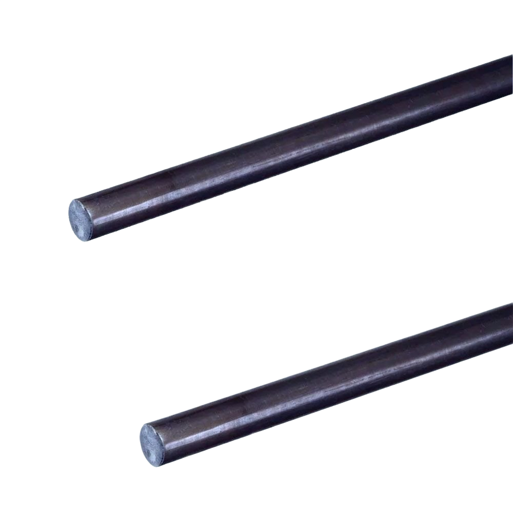 Two black steel winding rods with round ends for use in home improvement and tools projects