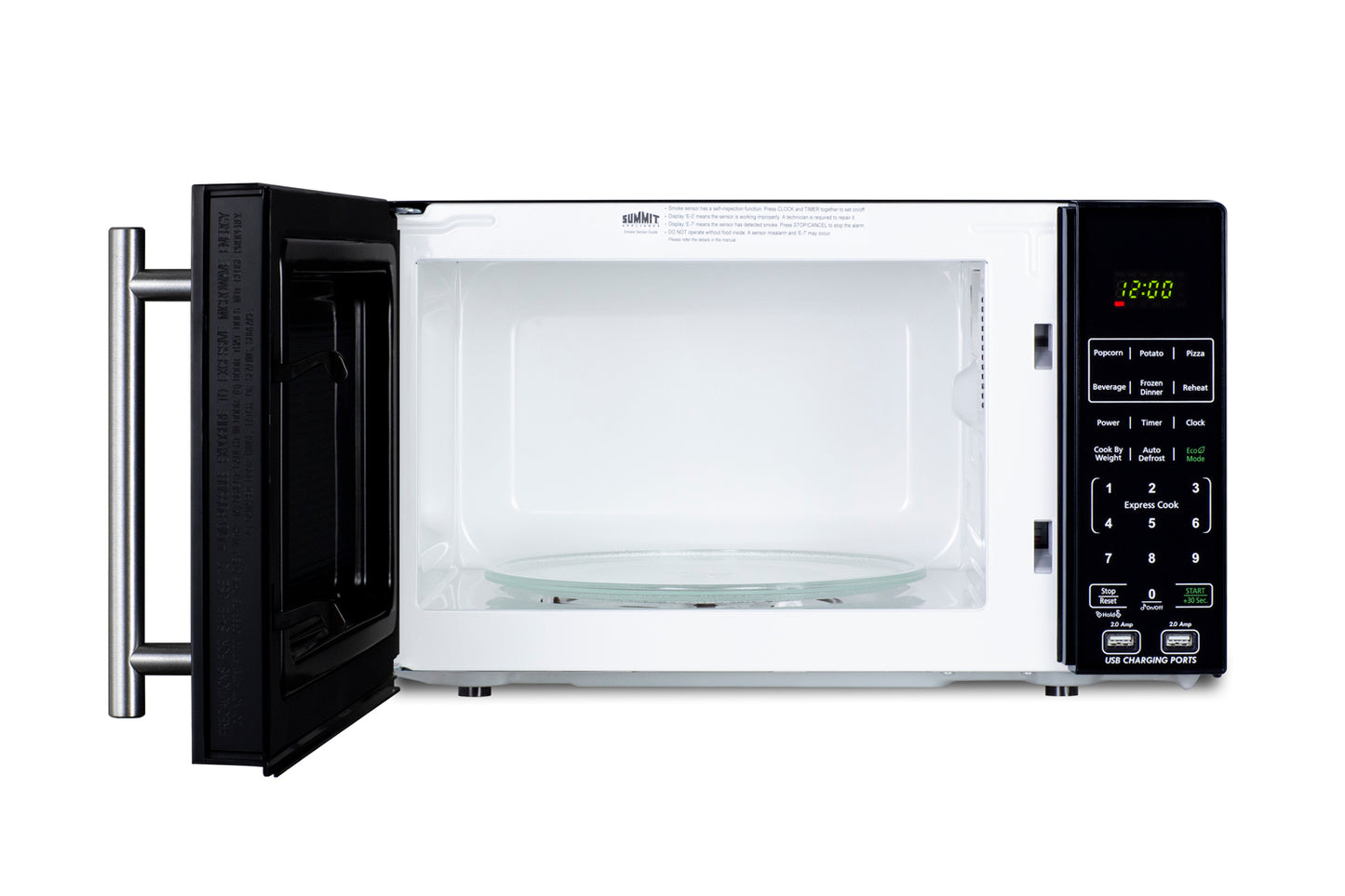 Compact Microwave with USB Ports and Allocator