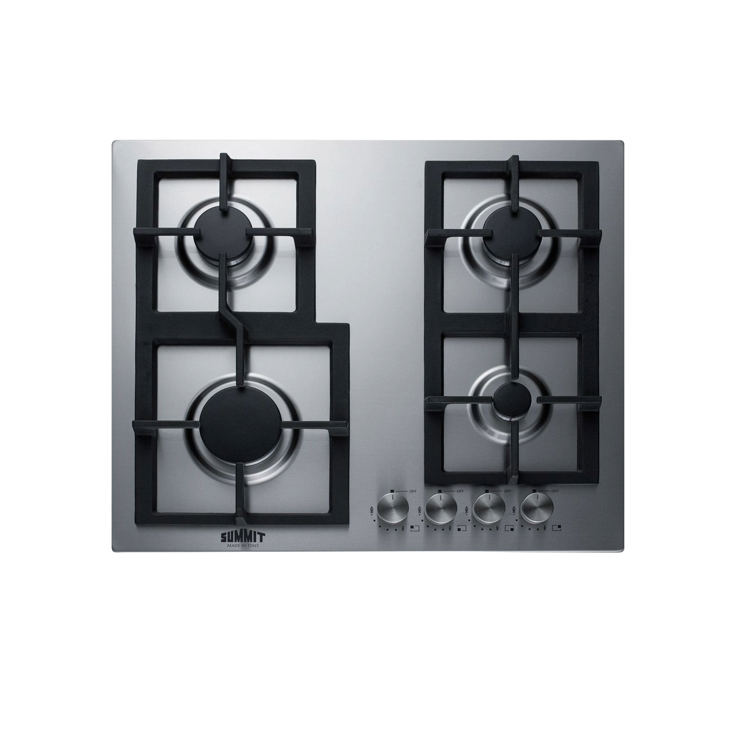 24" Wide 4-Burner Gas Cooktop In Stainless Steel
