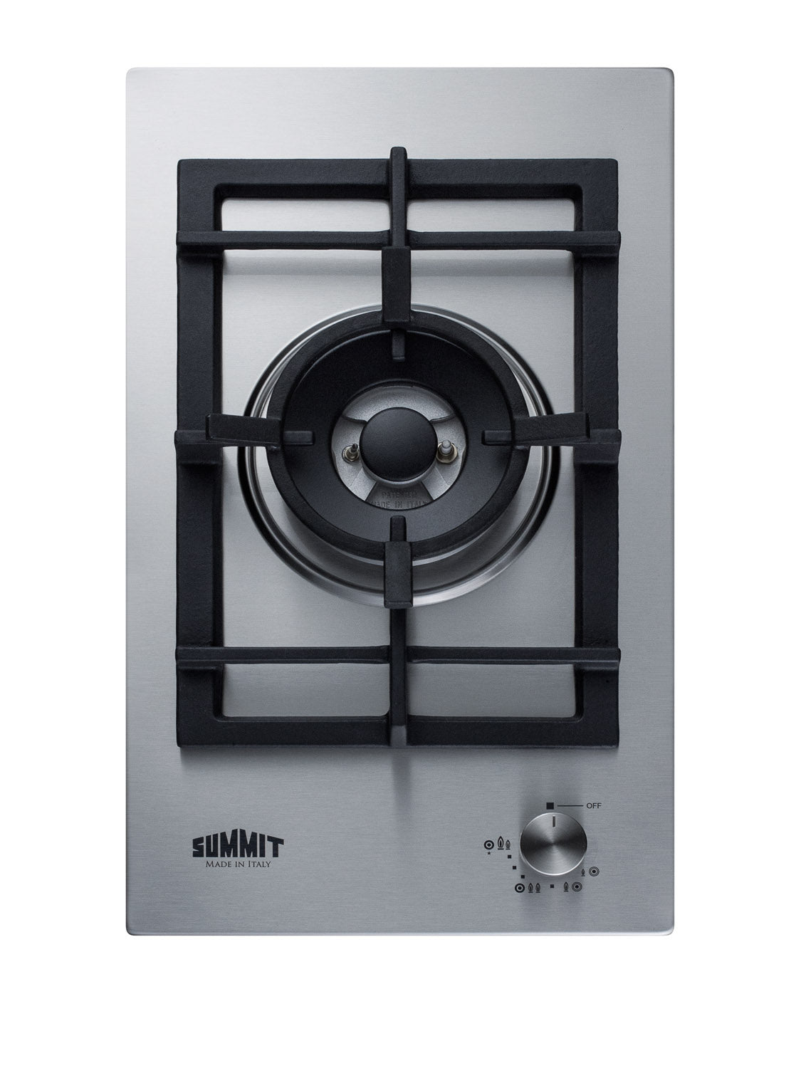 12" Wide 1-Burner Gas Cooktop In Stainless Steel