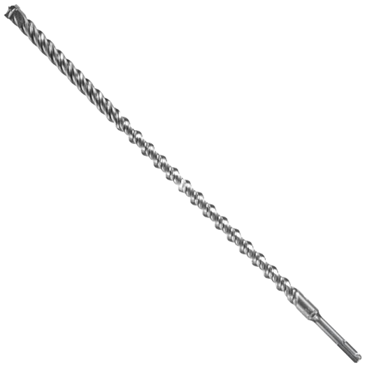 Carbide rotary hammer drill bit with SDS-plus shank for concrete drilling in power tool accessories and home improvement collections