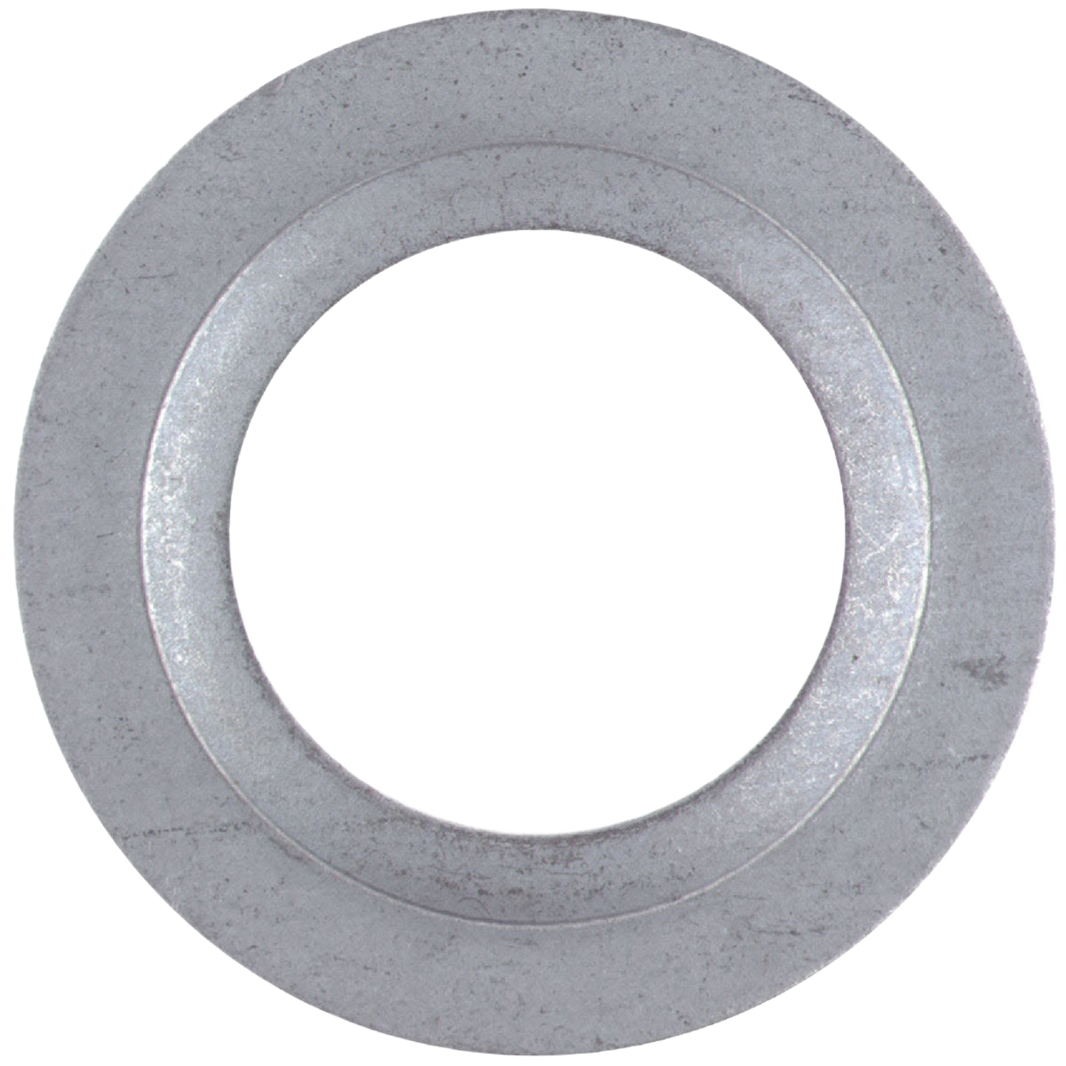 Plated steel reducing washer with smooth finish for tools and home improvement applications