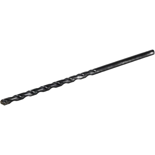 Carbide-tipped masonry drill bit with black finish for precise pilot hole drilling in power tool accessories and hardware collections