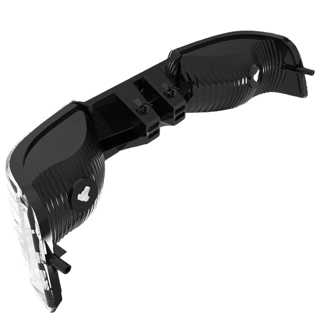 Black front headlight housing with clear lens designed for John Deere parts and automotive tool collections
