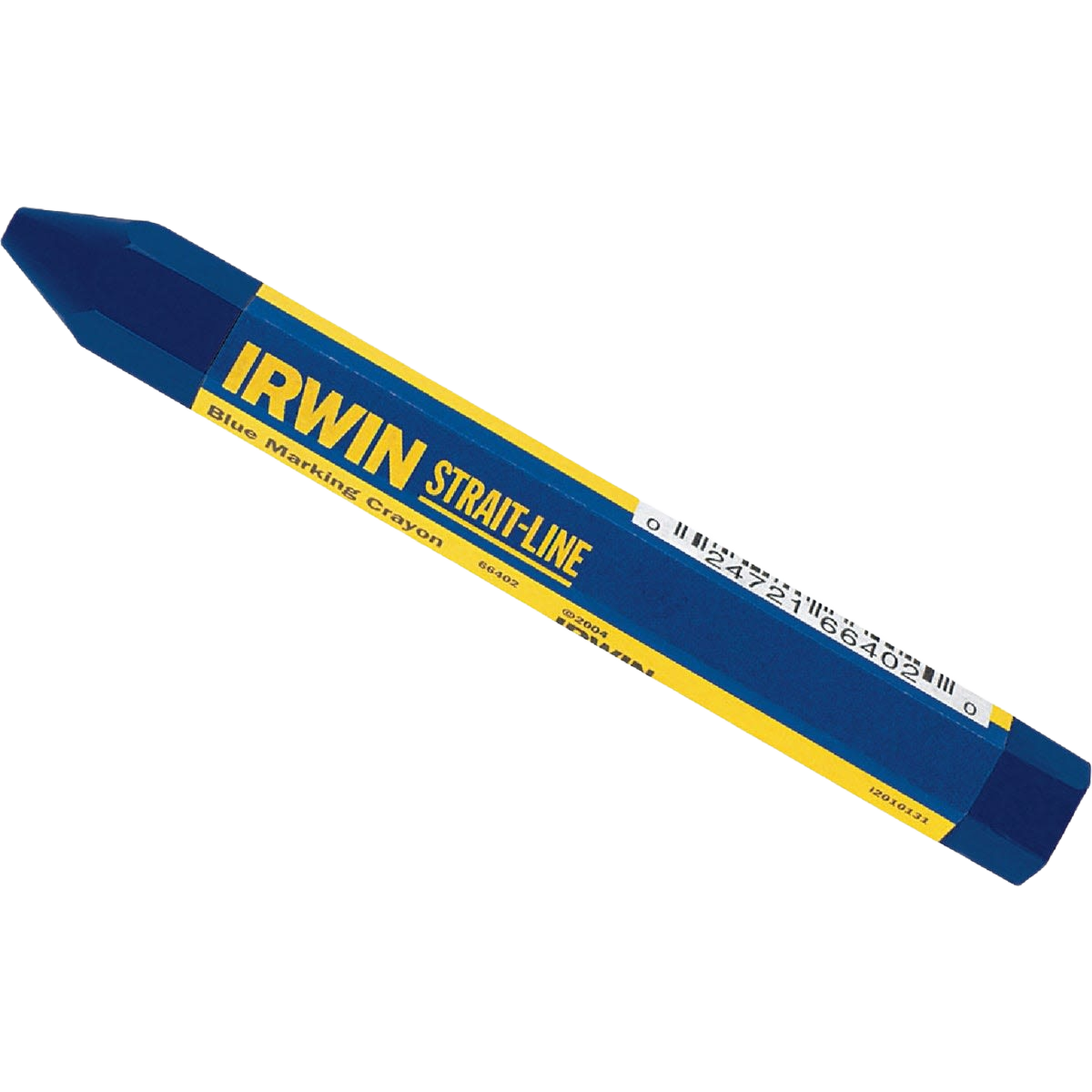 Blue waterproof lumber crayon with yellow and blue label for woodworking and measuring tool collections under $25