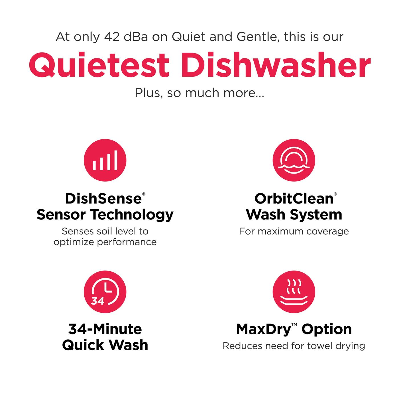 24" Ultra Quiet 42 dBA Dishwasher
