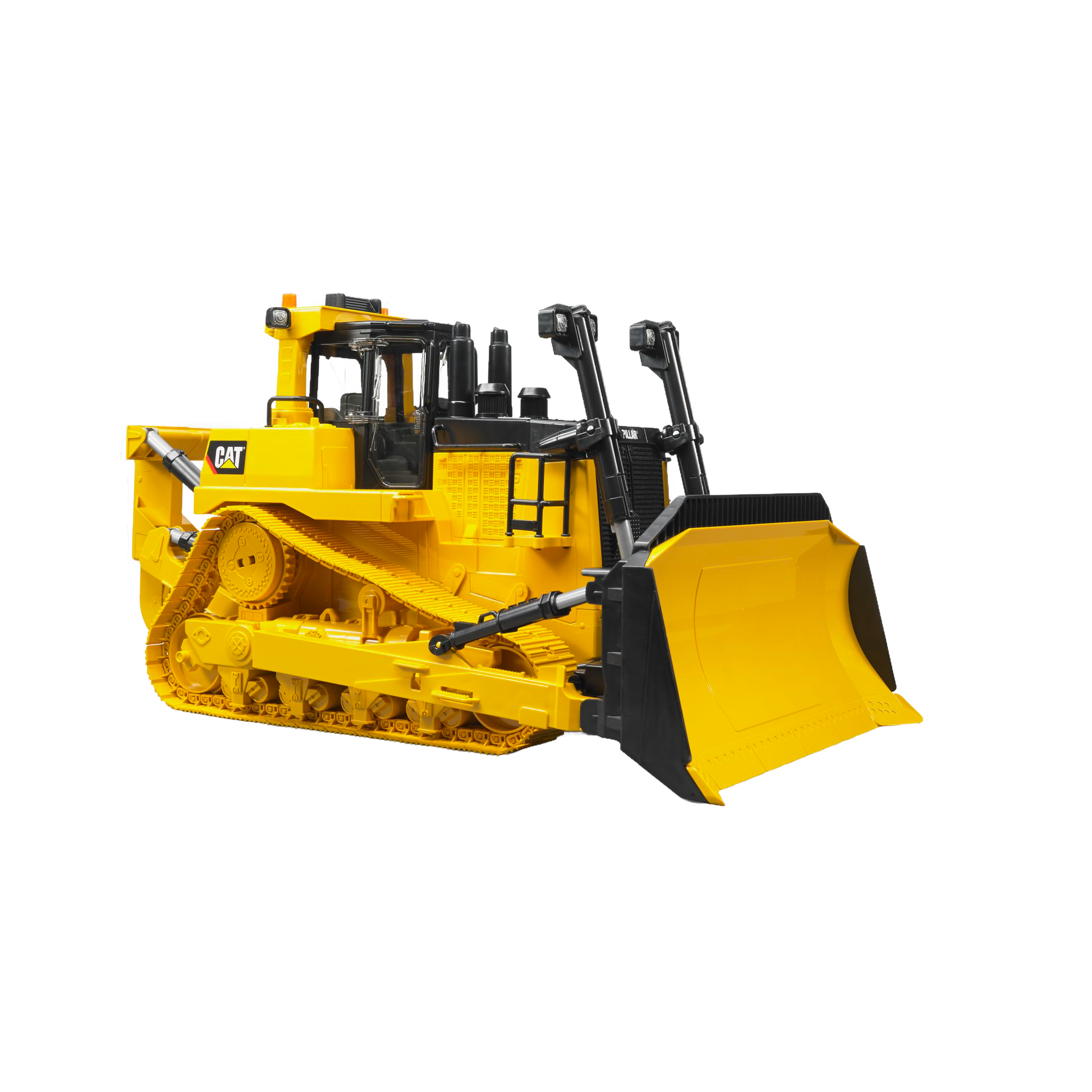 Yellow Bruder 1:16 scale CAT large track-type tractor model with black cabin in Vehicles & Remote Controlled Toys collection
