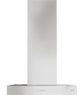 Modern stainless steel wall mounted range hood with built-in Bluetooth speakers from kitchen appliances collection