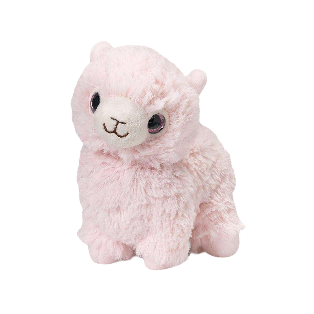Small plush pink llama toy with soft texture for dolls and stuffed animals in toys and games collection under $50