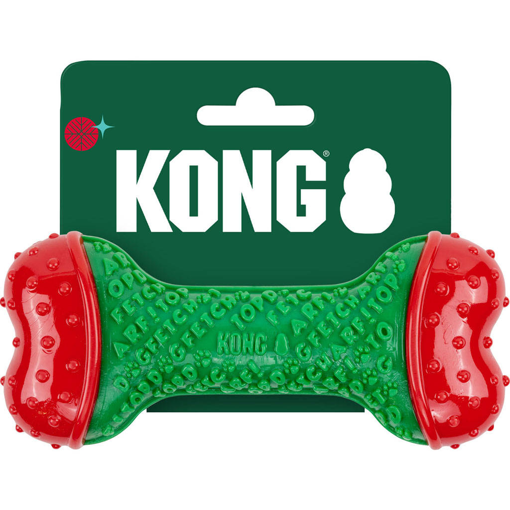 KONG Small/Medium CoreStrength Bone Chew Christmas Dog Toy