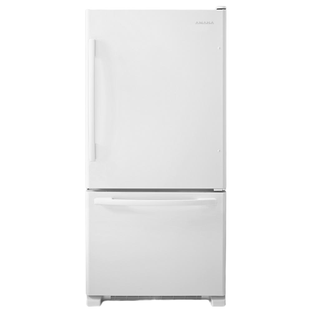 White 33-inch wide bottom-freezer refrigerator with EasyFreezer™ pull-out drawer from Refrigerators collection