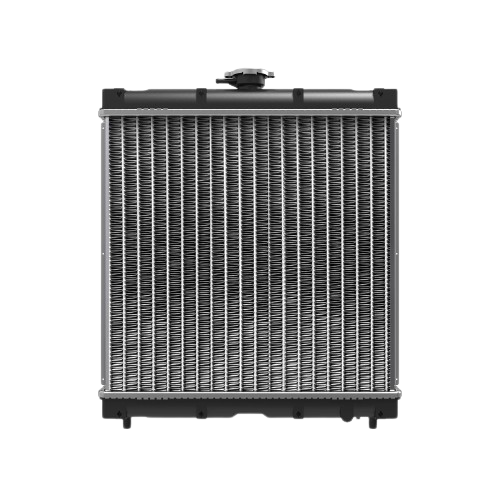 Heavy-duty metal radiator core with plastic tanks and filler cap for efficient cooling in home improvement projects
