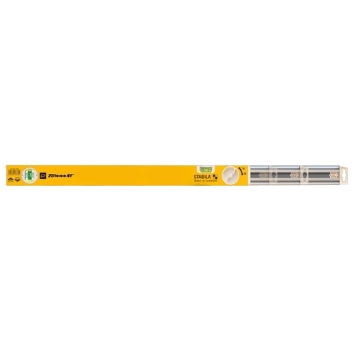 Yellow adjustable length level from Hand Tools collection with clear vials for precise measuring in home improvement tasks