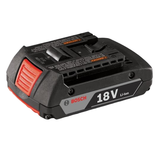 Compact Bosch 18 V lithium-ion battery pack with CoolPack technology for power tool accessories and home improvement use