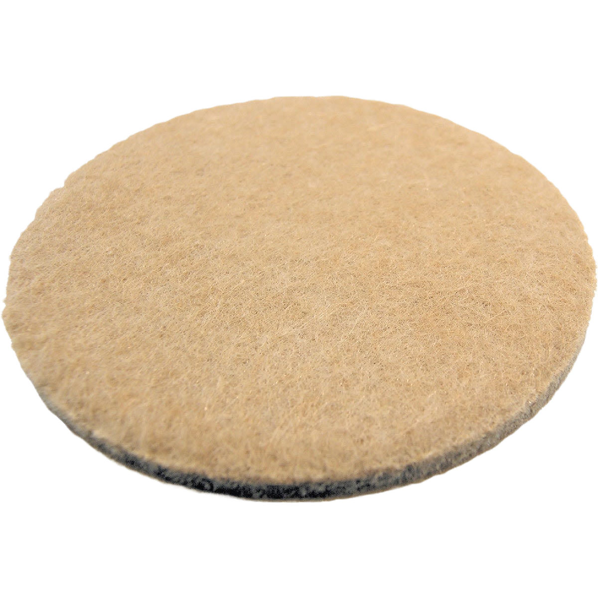 Round heavy-duty beige felt pad with adhesive backing for furniture protection in hardware and furniture accessories collections